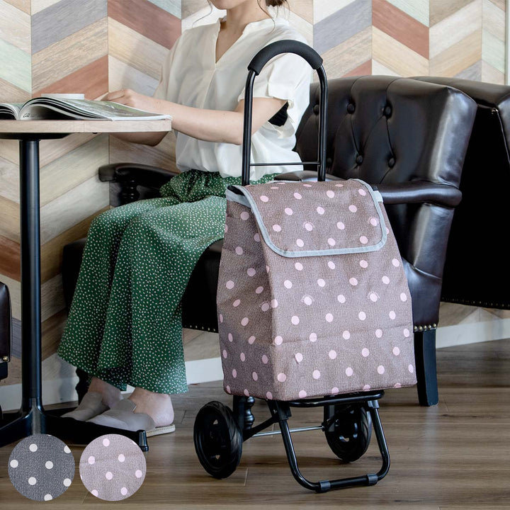 ショッピングカートCHARMISS水玉28L大容量