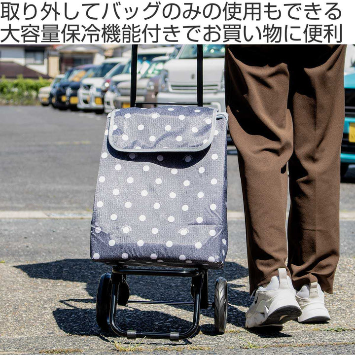 ショッピングカートCHARMISS水玉28L大容量