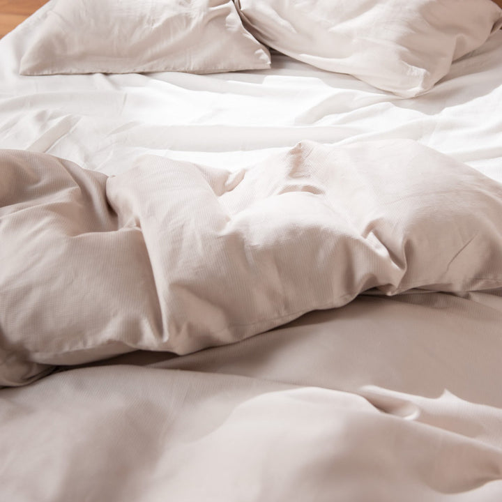 掛け布団カバーダブルワッフルハニカム綿100％FabtheHome