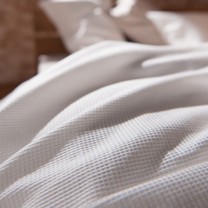 掛け布団カバーダブルワッフルハニカム綿100％FabtheHome