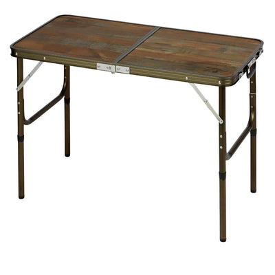 アウトドアテーブル 45×90cm 高さ4段階調節付 ビストロフォールディングテーブル