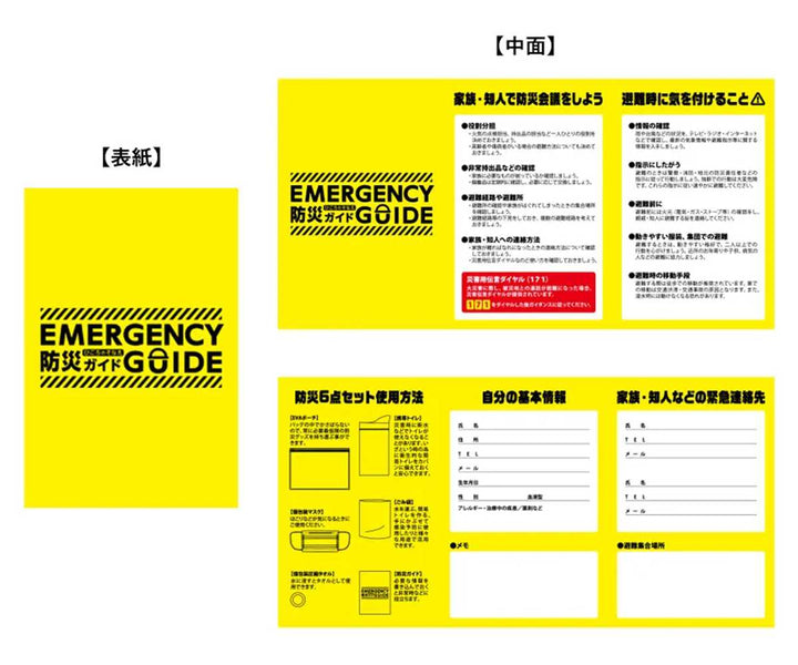 防災衛生6点セットどこでも防災セット3日分ポーチタイプ