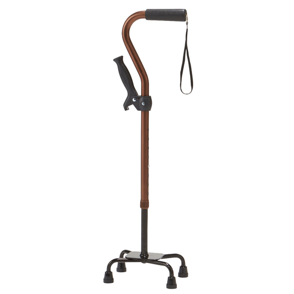 杖補助グリップ付きアルミ製4点支柱杖自立式