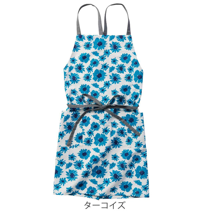【在庫処分特価】エプロン綿100％ポケット付き花柄ジェイミー