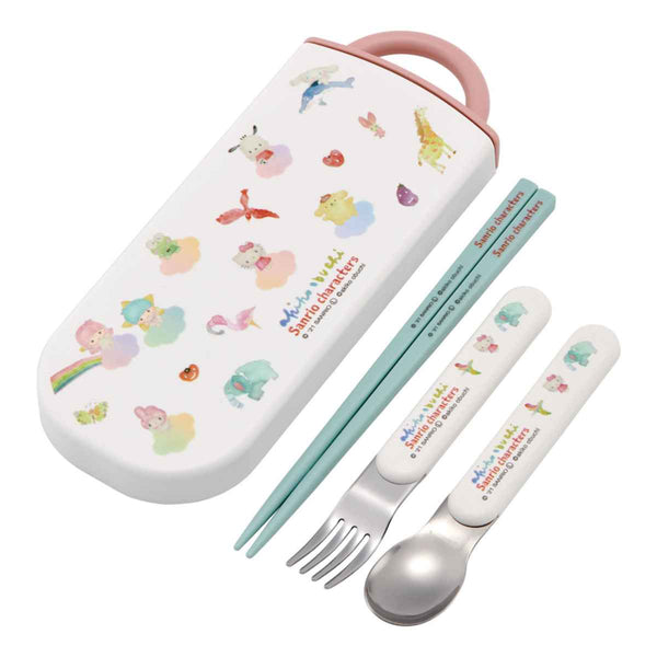 トリオセット抗菌箸スプーンフォークスライドサンリオキャラクターズ×小渕暁子
