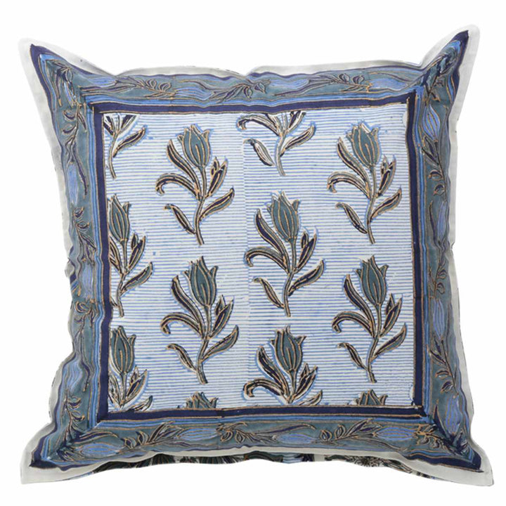 クッションカバーブロックプリントクッションカバー45×45cm