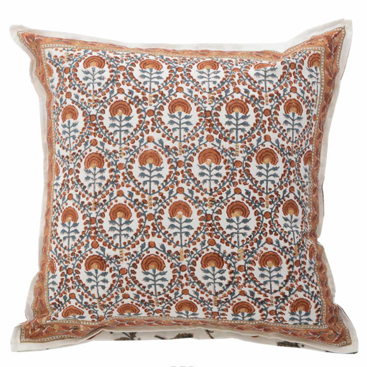 クッションカバーブロックプリントクッションカバー45×45cm