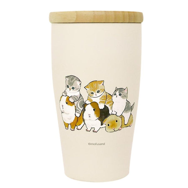 タンブラー350ml木蓋付きmofusandステンレス