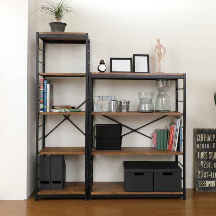 オープンラック5段幅44cmヴィンテージ調スリムタイプ