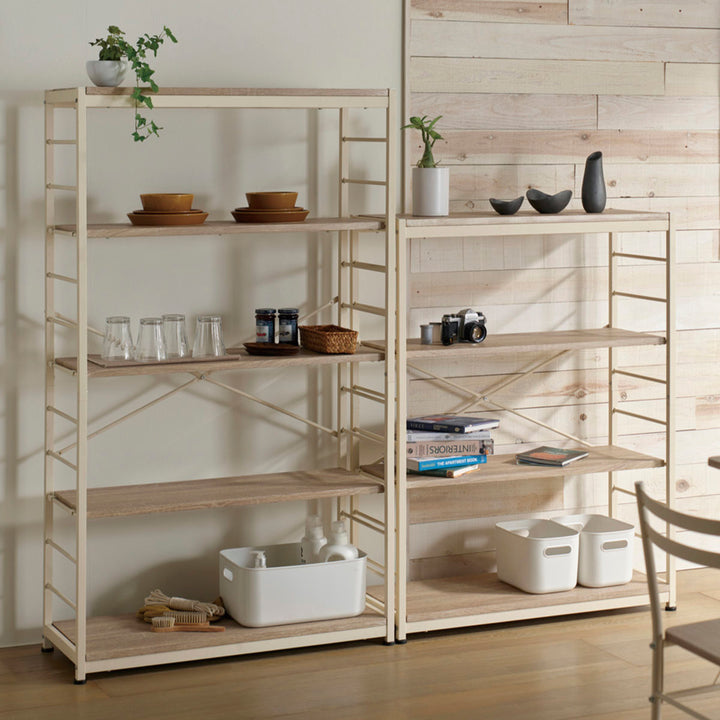 オープンラック5段幅84cmヴィンテージ調ワイドタイプ