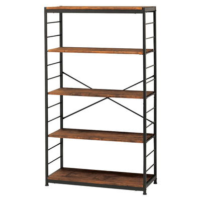 オープンラック5段 幅84cm ヴィンテージ調 ワイドタイプ