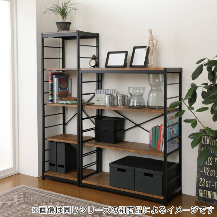 オープンラック6段幅84cmヴィンテージ調ワイドタイプ