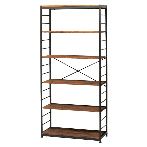 オープンラック6段幅84cmヴィンテージ調ワイドタイプ