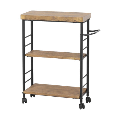 キッチンワゴン 3段 ヴィンテージ調 幅62cm