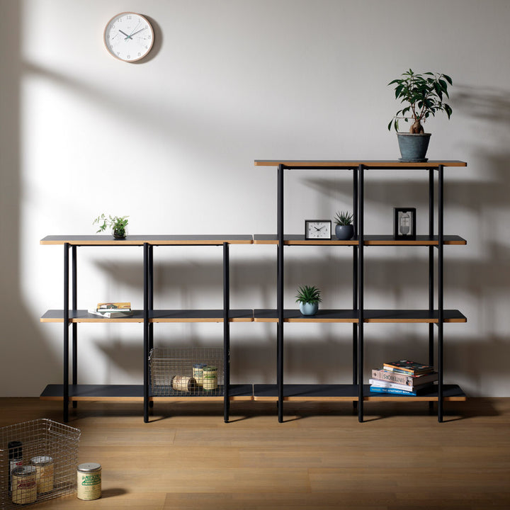 オープンラック幅100cm3段メラミン天板Studio