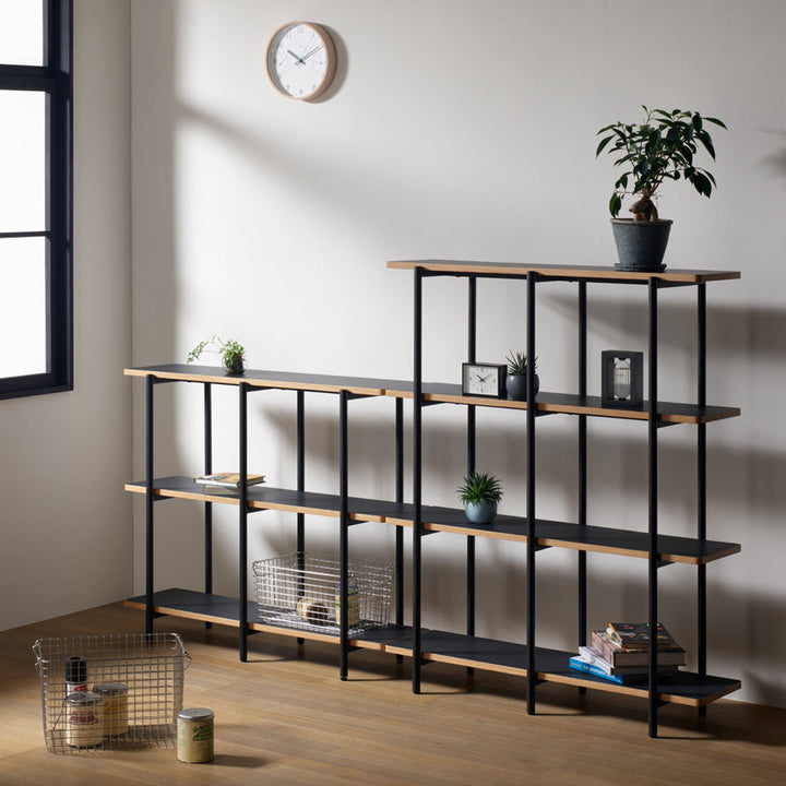 オープンラック幅100cm3段メラミン天板Studio