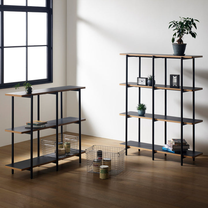 オープンラック幅100cm3段メラミン天板Studio