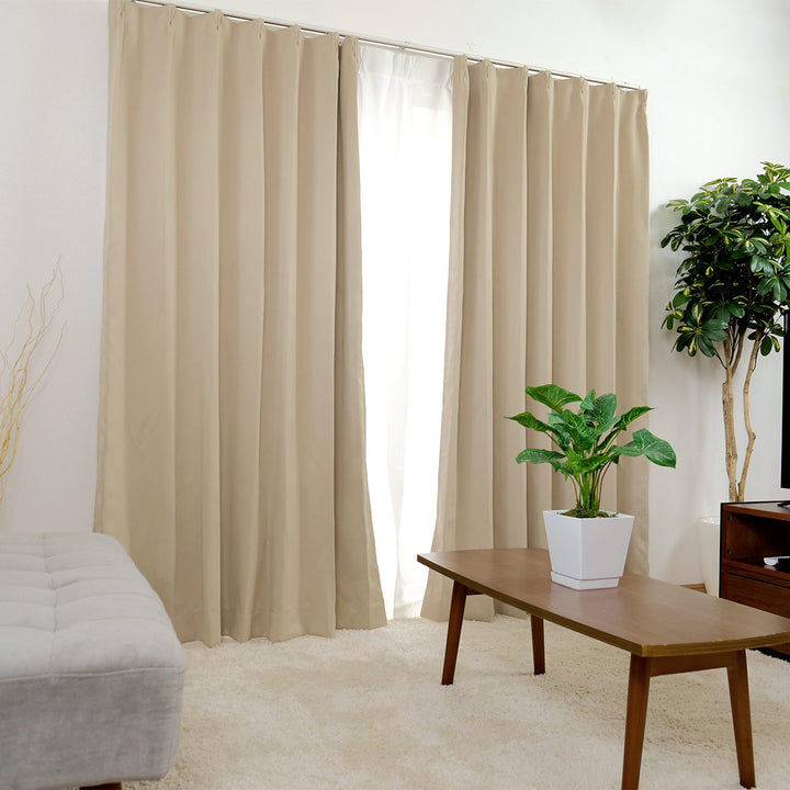 カーテン幅150cm1枚ベルーイ遮光1級洗えるドレープカーテン丈135～210cm