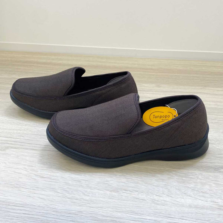 介護シューズ弾むソフトモカシンたんぽぽ日和両足紳士用LL～4L3E