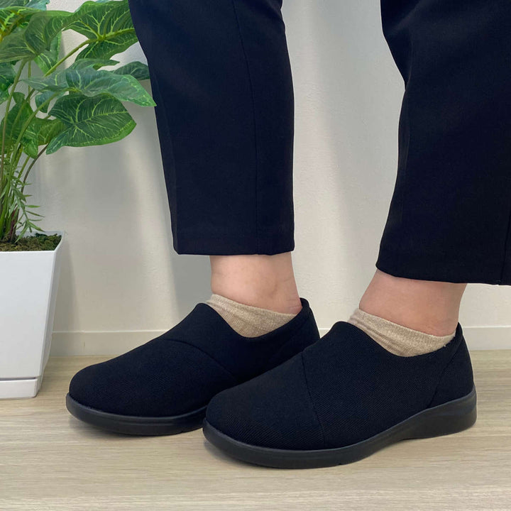 介護シューズ弾むソフトスリップオンたんぽぽ日和両足婦人用M～LL3E