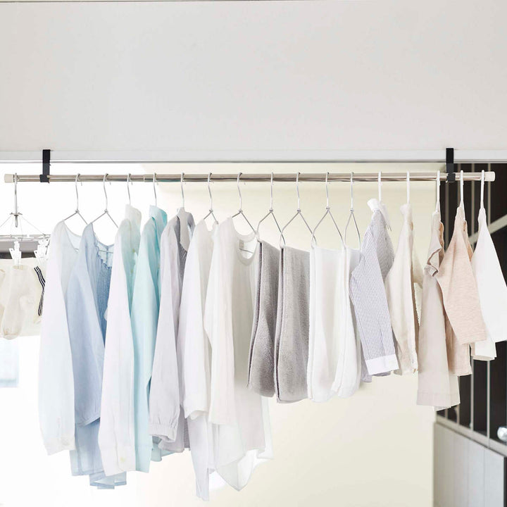 山崎実業tower室内物干しポールホルダータワー２個組