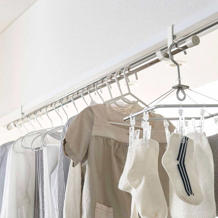 山崎実業tower室内物干しポールホルダータワー２個組