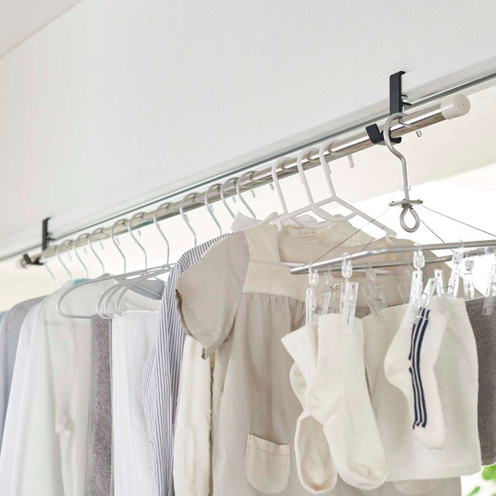 山崎実業tower室内物干しポールホルダータワー２個組