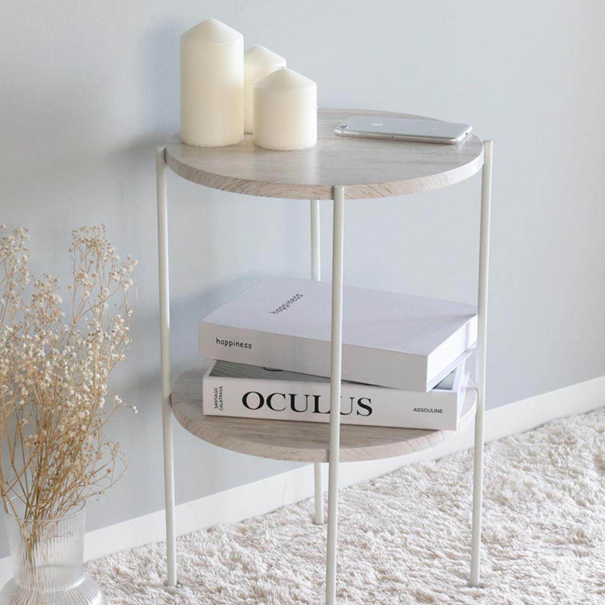 アウトレット】 サイドテーブル 高さ52cm 2段 ラック – ハウジー