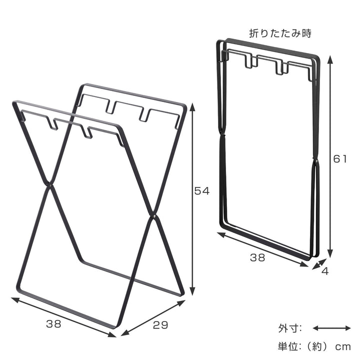 山崎実業towerレジ袋3連＆45Ｌゴミ袋スタンドタワー