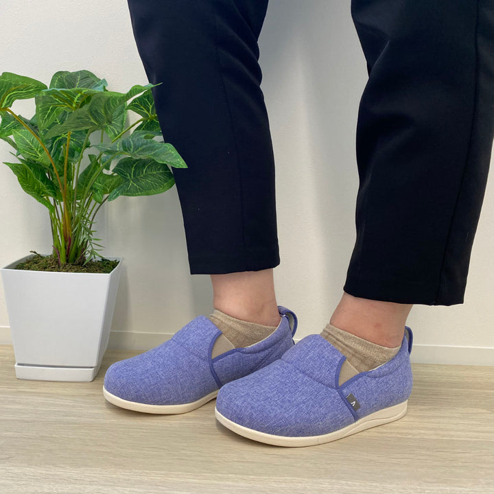 介護シューズあゆみゆったり簡単スリップオン両足3ES～LL施設用