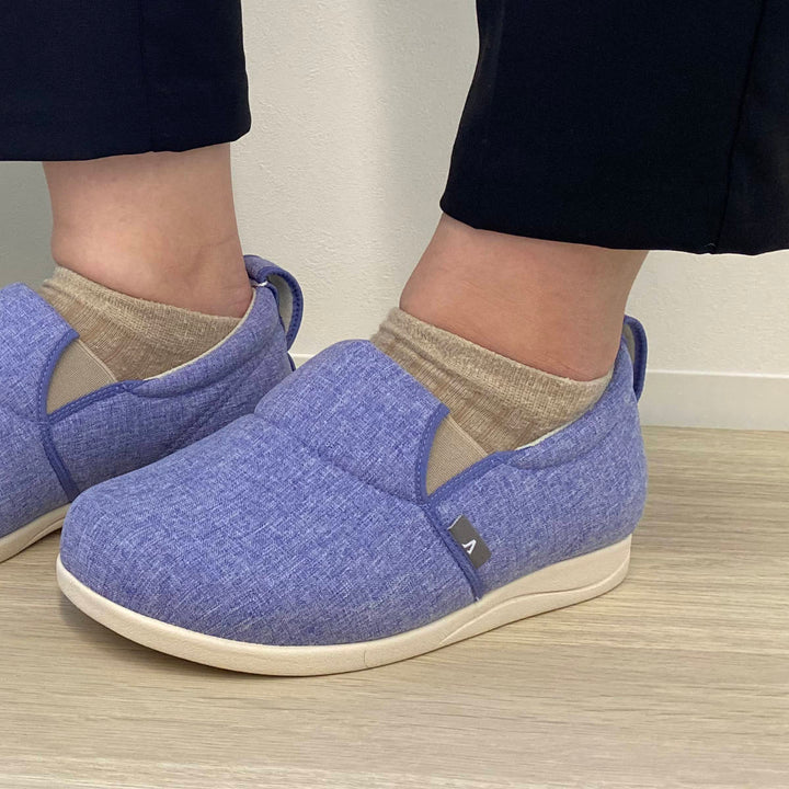 介護シューズあゆみゆったり簡単スリップオン両足3ES～LL施設用