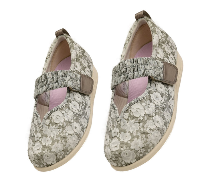 介護シューズあゆみマジックゴムバンド優左足3ES～3L施設用