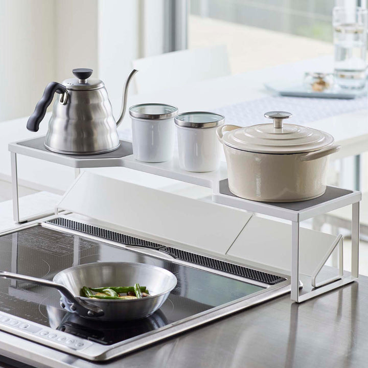 Plateコンロ奥ラック排気口カバー上コンロ奥ラック60cmコンロ用