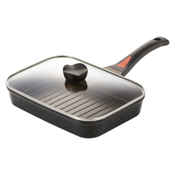 魚焼きフライパンIH対応IHゴールドマーブル魚焼きパンフタ付き