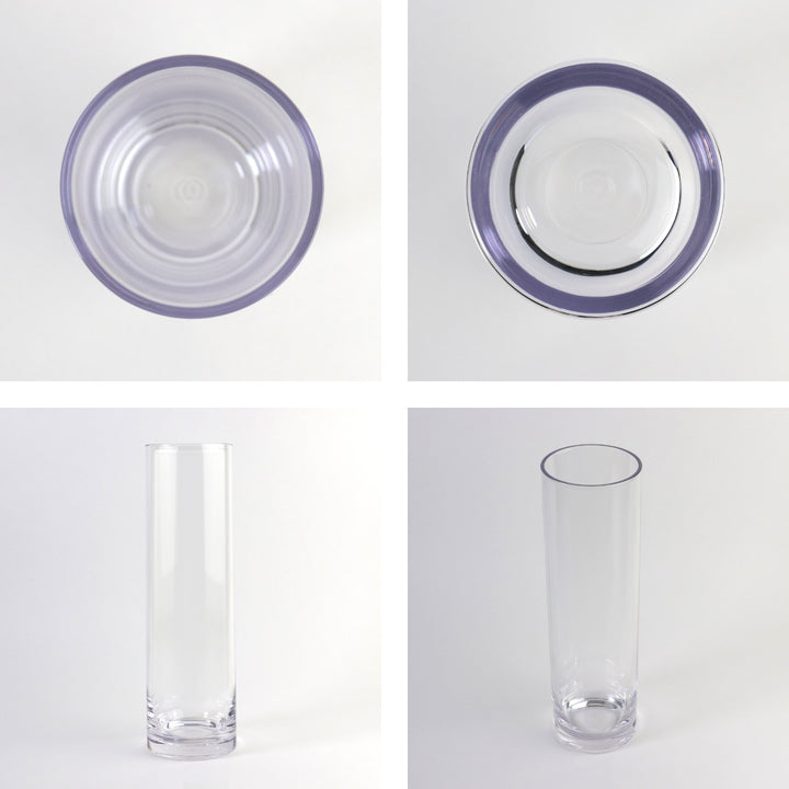 花瓶割れないガラスPVシリンダー直径12×高さ40cm