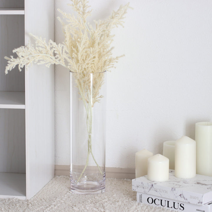 花瓶割れないガラスPVシリンダー直径12×高さ40cm