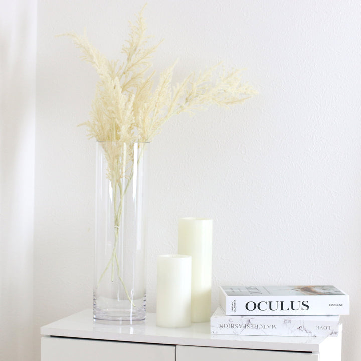 花瓶割れないガラスPVシリンダー直径12×高さ40cm