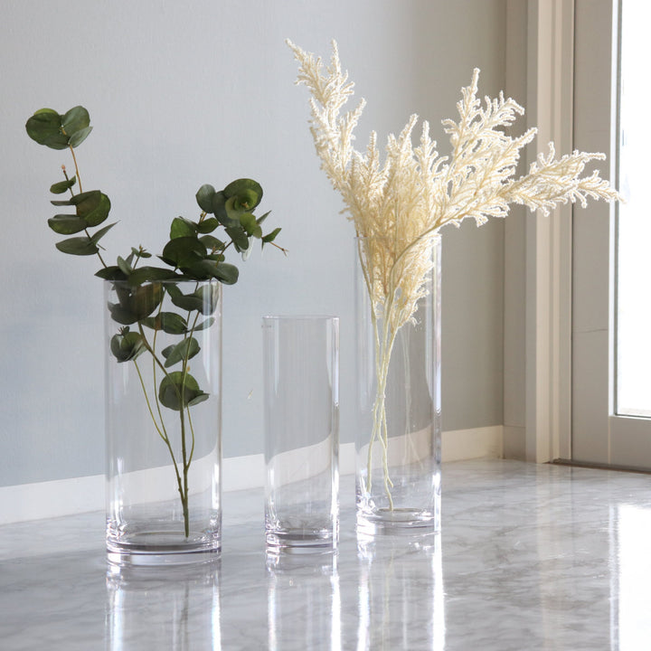 花瓶割れないガラスPVシリンダー直径15×高さ35cm
