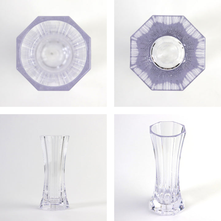 花瓶割れないガラスPVスリムオクタゴン