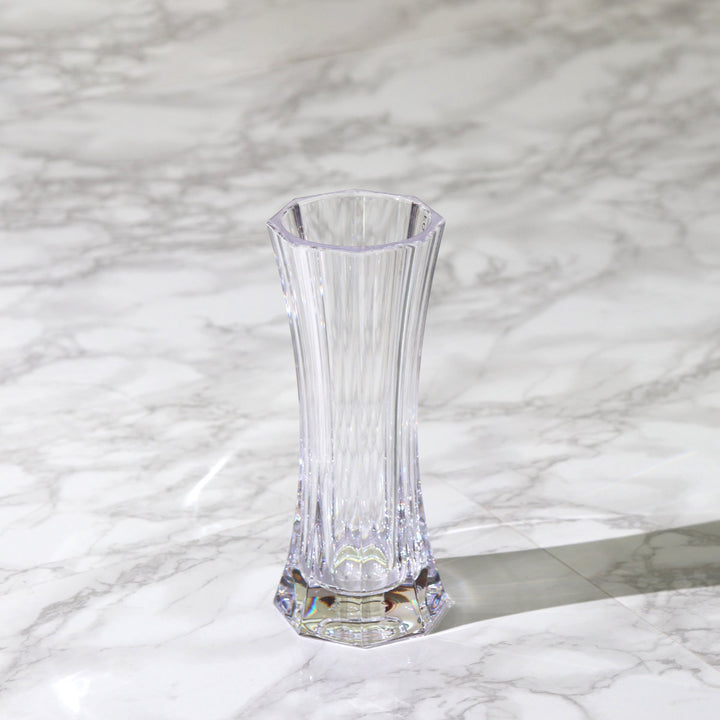 花瓶割れないガラスPVスリムオクタゴン