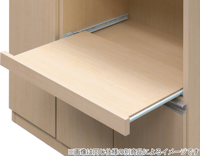 キッチンカウンター大理石調天板スライド棚付幅119cm開梱設置