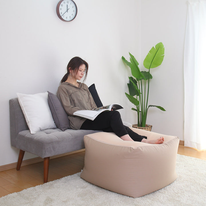 ビーズクッションLサイズキューブチェアアースカラー
