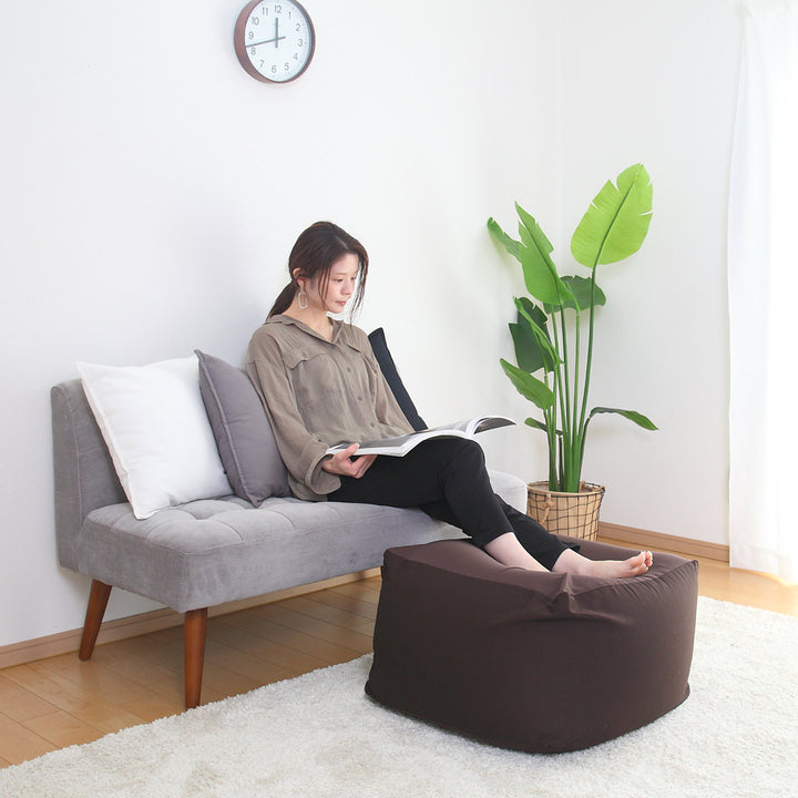 ビーズクッションMサイズキューブチェアアースカラー