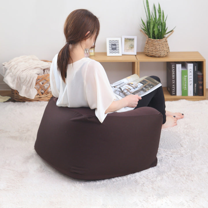 ビーズクッションMサイズキューブチェアアースカラー