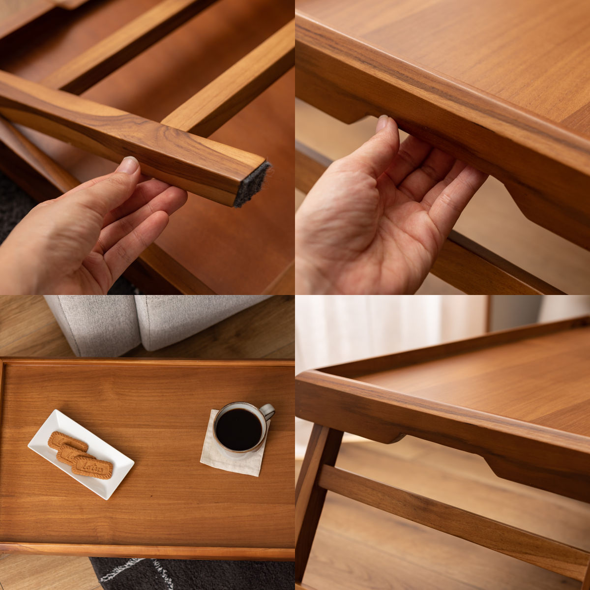 トレーテーブル 幅80cm 折りたたみ 木製 – ハウジー