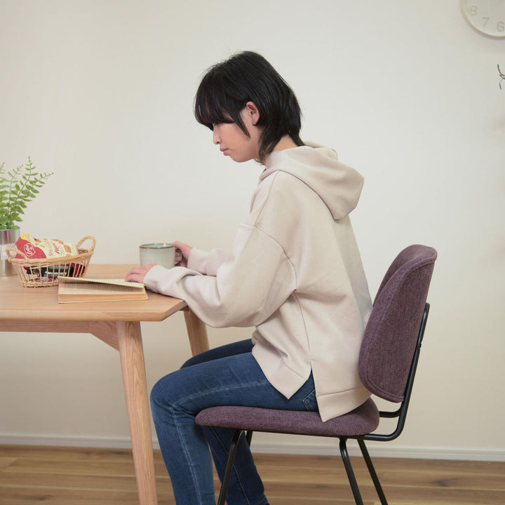 チェア座面高45cmスチール脚ファブリック