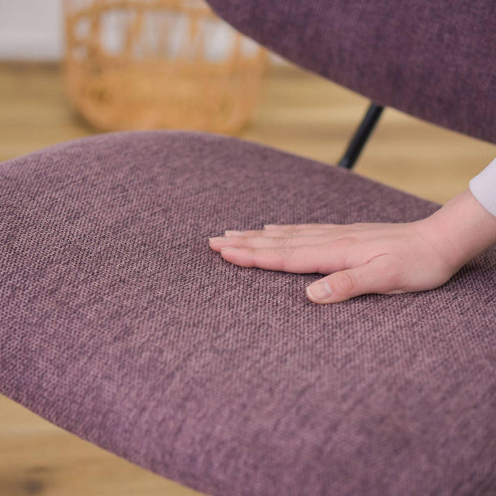 チェア座面高45cmスチール脚ファブリック