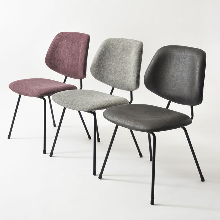 チェア座面高45cmスチール脚ファブリック