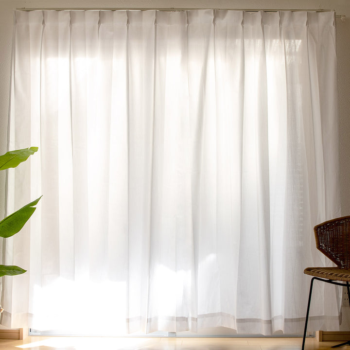 レースカーテンライリーウェイブ1枚既製幅150×高さ133～208cm