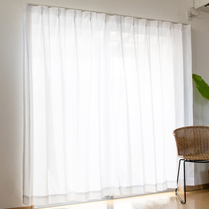 レースカーテンライリーウェイブ1枚既製幅150×高さ133～208cm